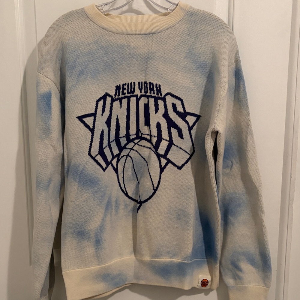 Terez x Knicks Blue and White Crew Neck Sweater
